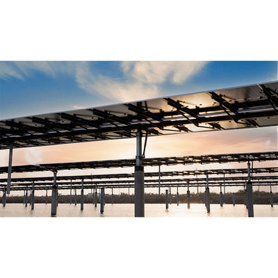 Instalação do sistema de suporte fotovoltaico em terra